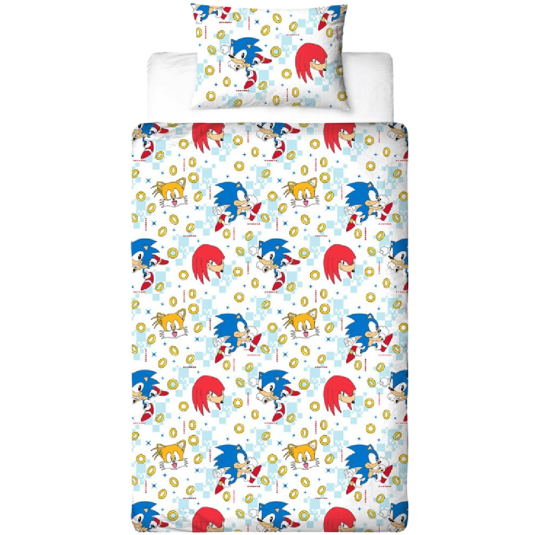 Sonic The Hedgehog | Liquid Single Bed Quilt Cover Set | Little Gecko
