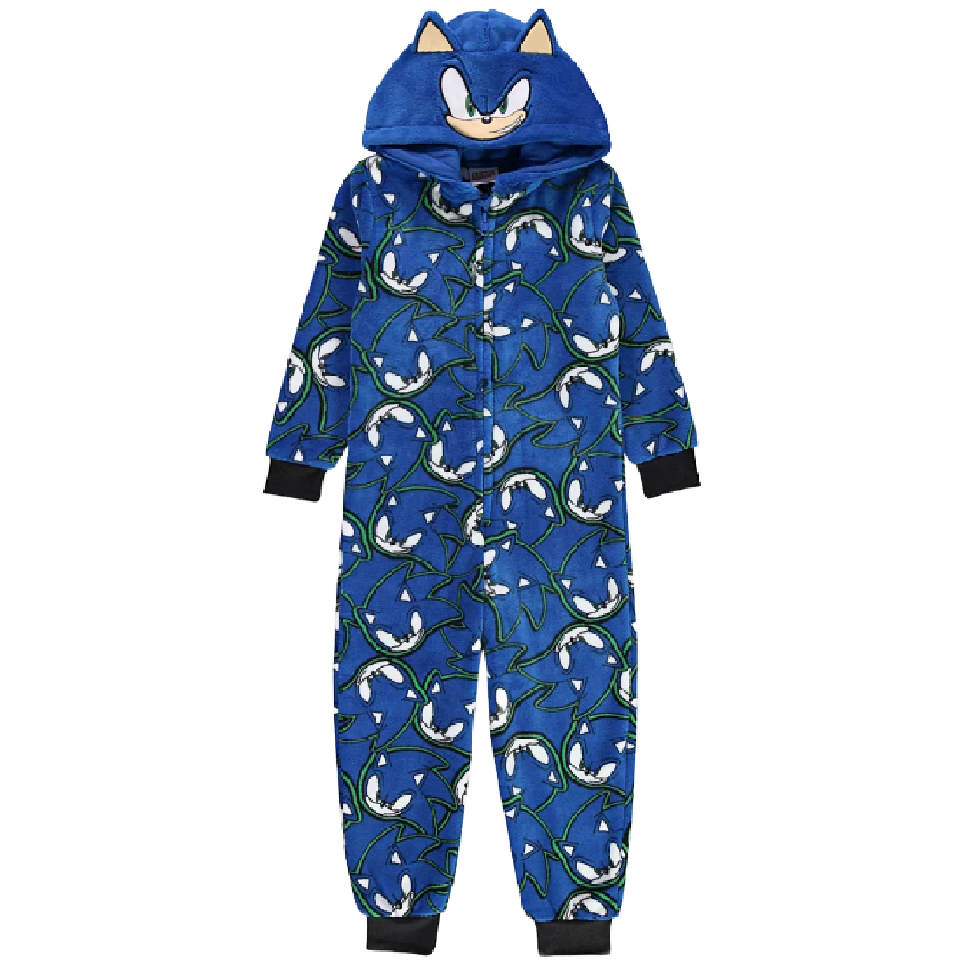 Sonic The Hedgehog | Blue Fleece All-In-One | Little Gecko