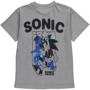 Sonic The Hedgehog | Grey Short Sleeve T-Shirt | Little Gecko