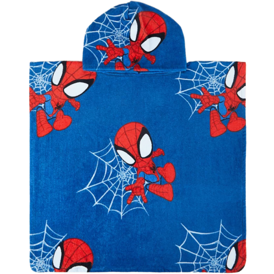 Spiderman | Blue Hooded Towel | Little Gecko