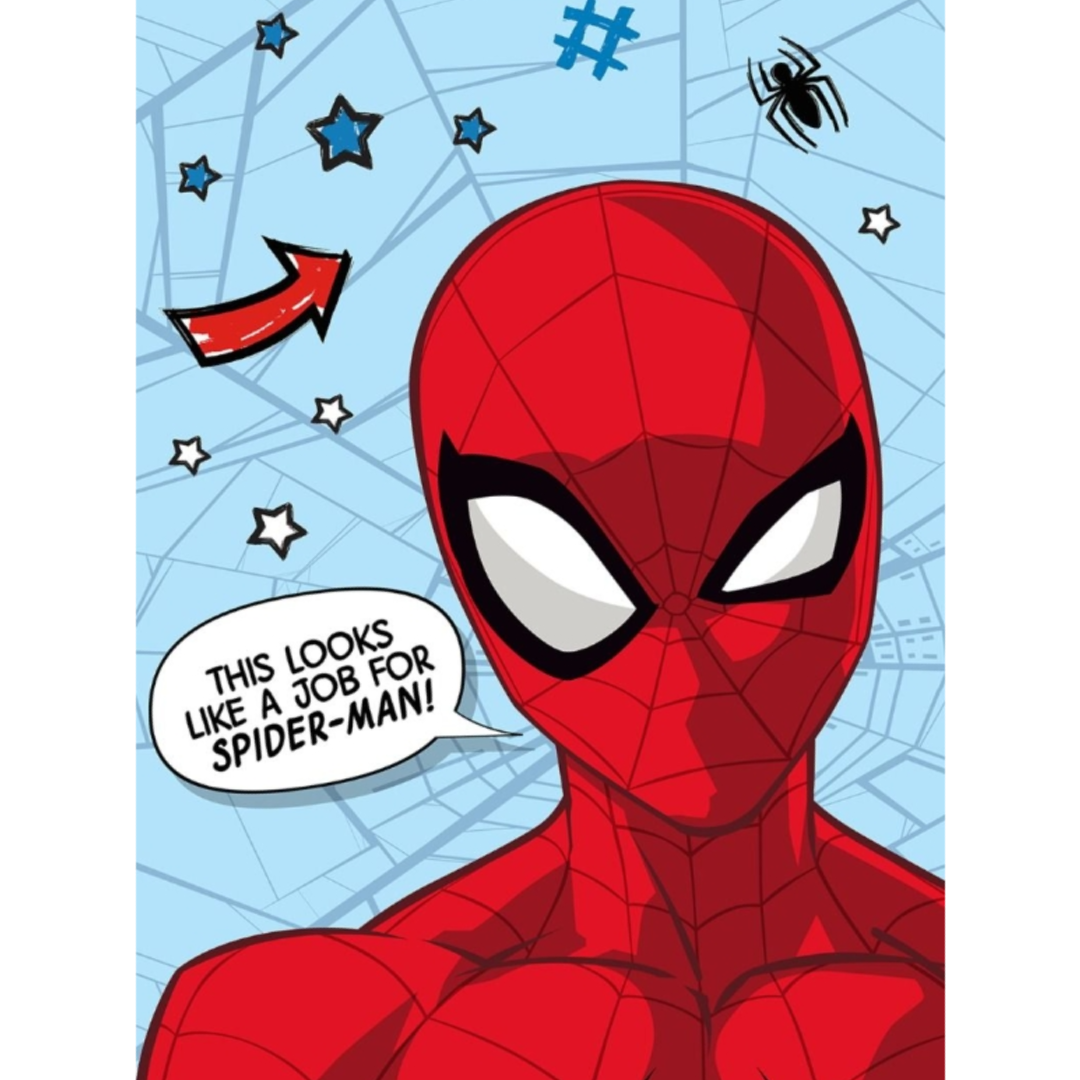 Spiderman | Star Coral Fleece Blanket | Little Gecko