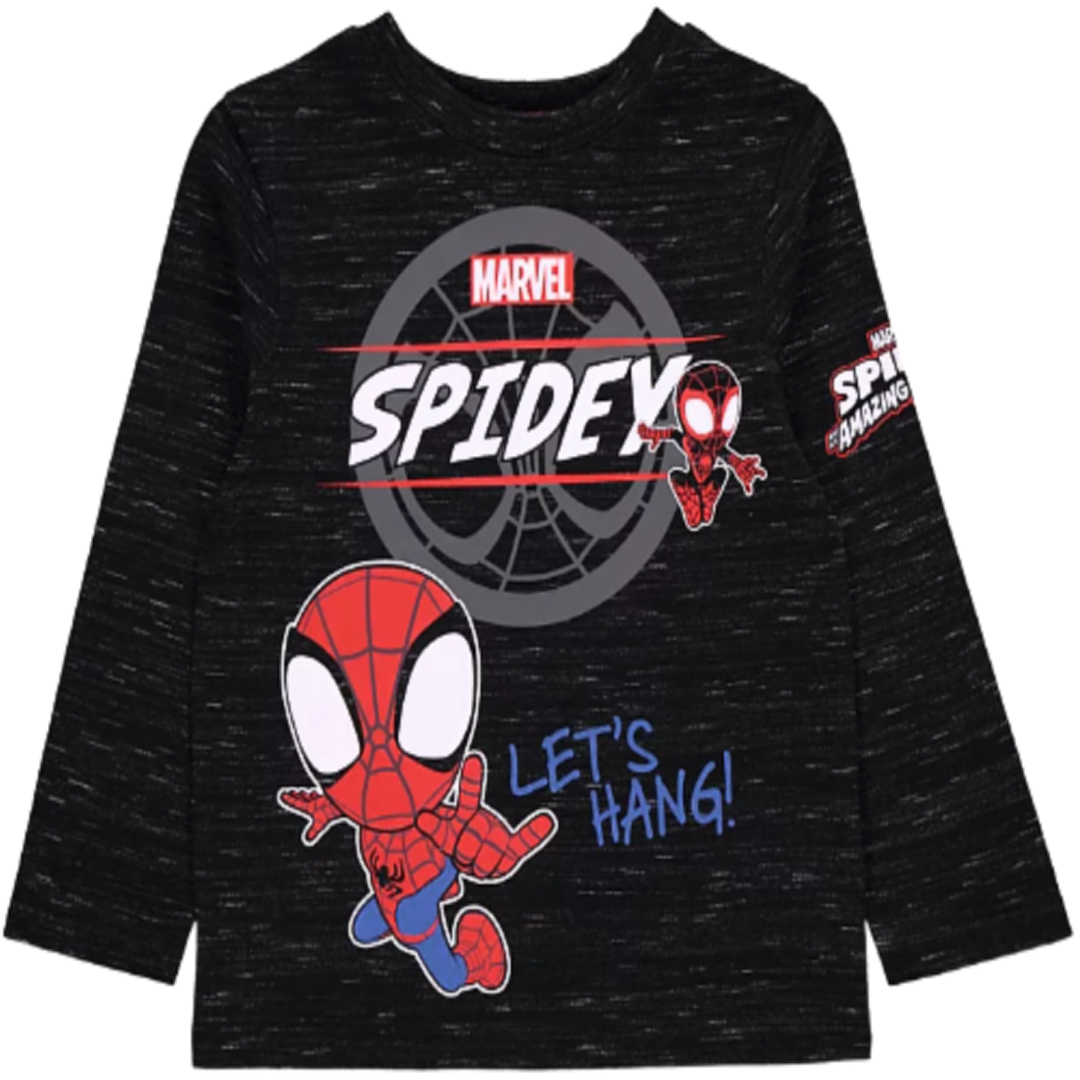 Spiderman | Black Spidey T-Shirt | Little Gecko