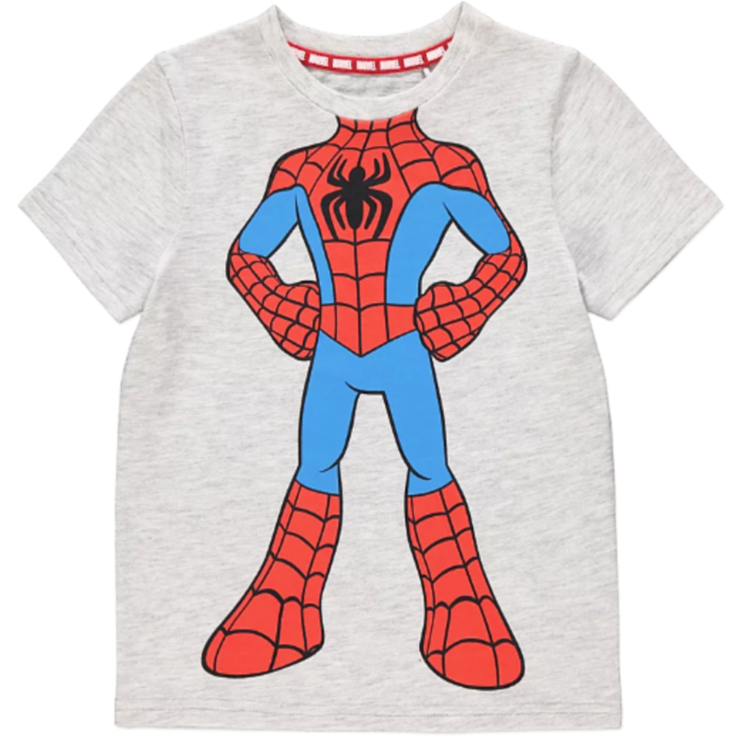 Spiderman | Grey T-Shirt | Little Gecko