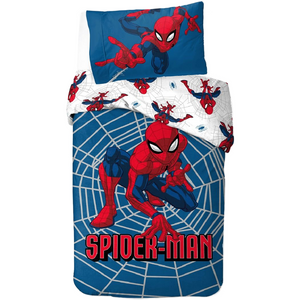 Spiderman | Crime Fighter Single Bed Quilt Cover Set | Little Gecko