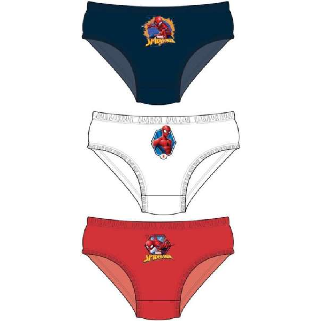 Spiderman | 3pk Red/White/Navy Underwear | Little Gecko