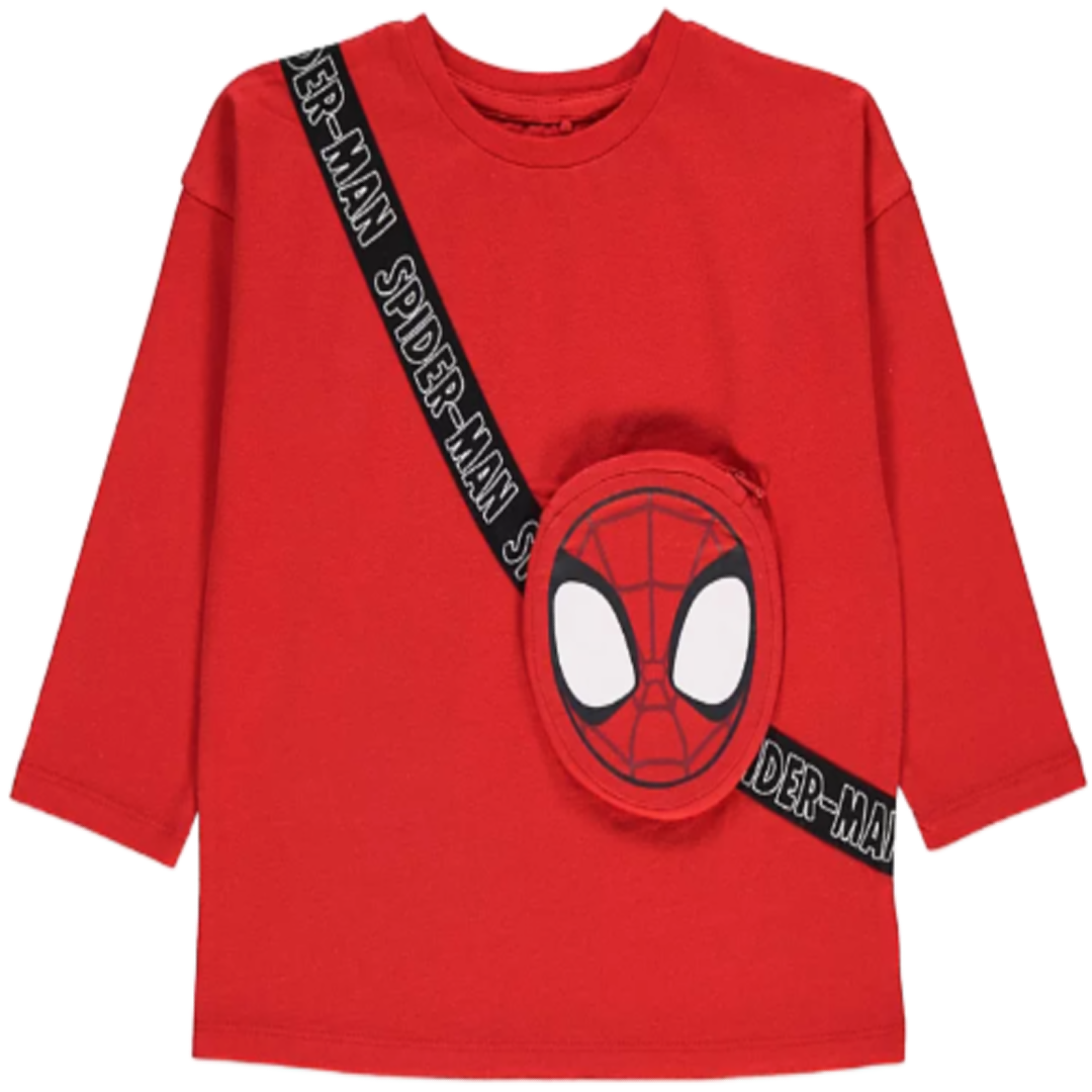 Spiderman | Red Bag T-Shirt | Little Gecko