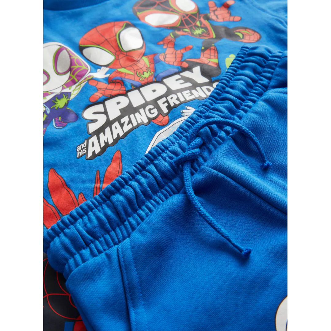 Spiderman | Blue T-Shirt & Shorts Set | Little Gecko