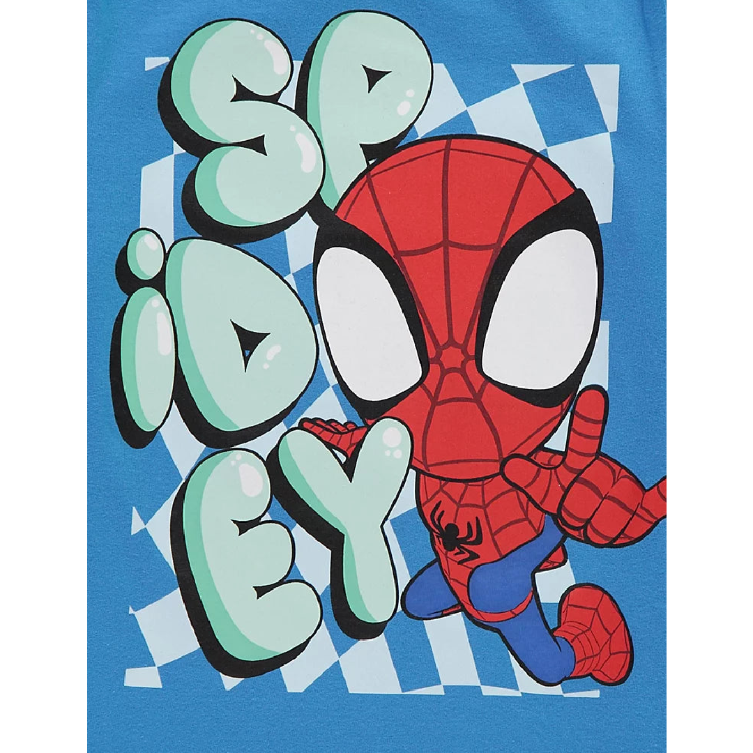 Spiderman | Blue Slogan T-Shirt | Little Gecko