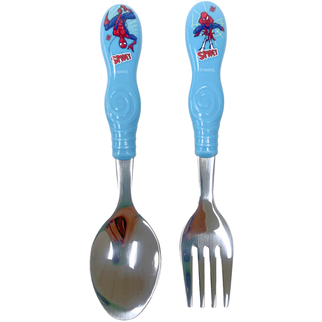 Spiderman | 2pc Blue Cutlery Set | Little Gecko
