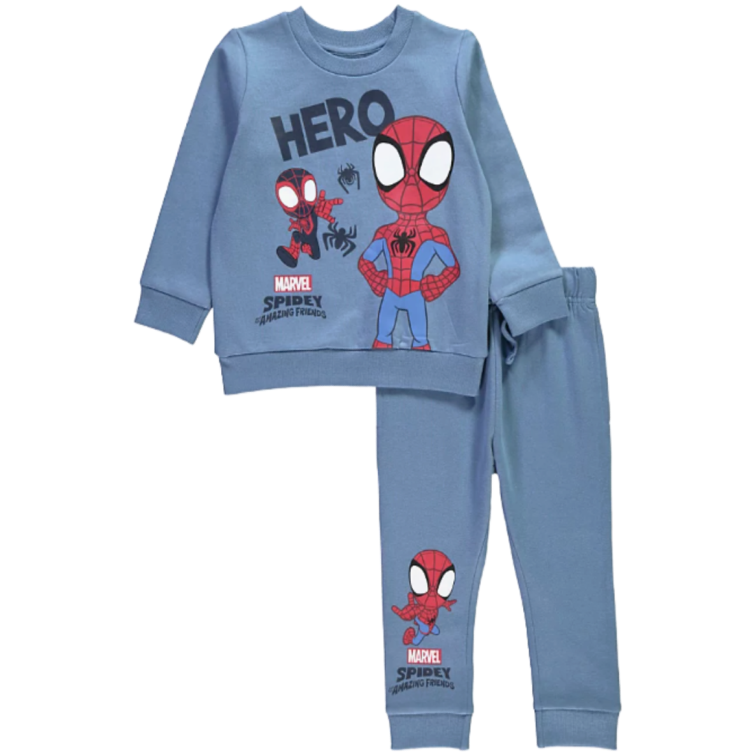 Spiderman | Blue Sweatshirt & Trackpants Set | Little Gecko