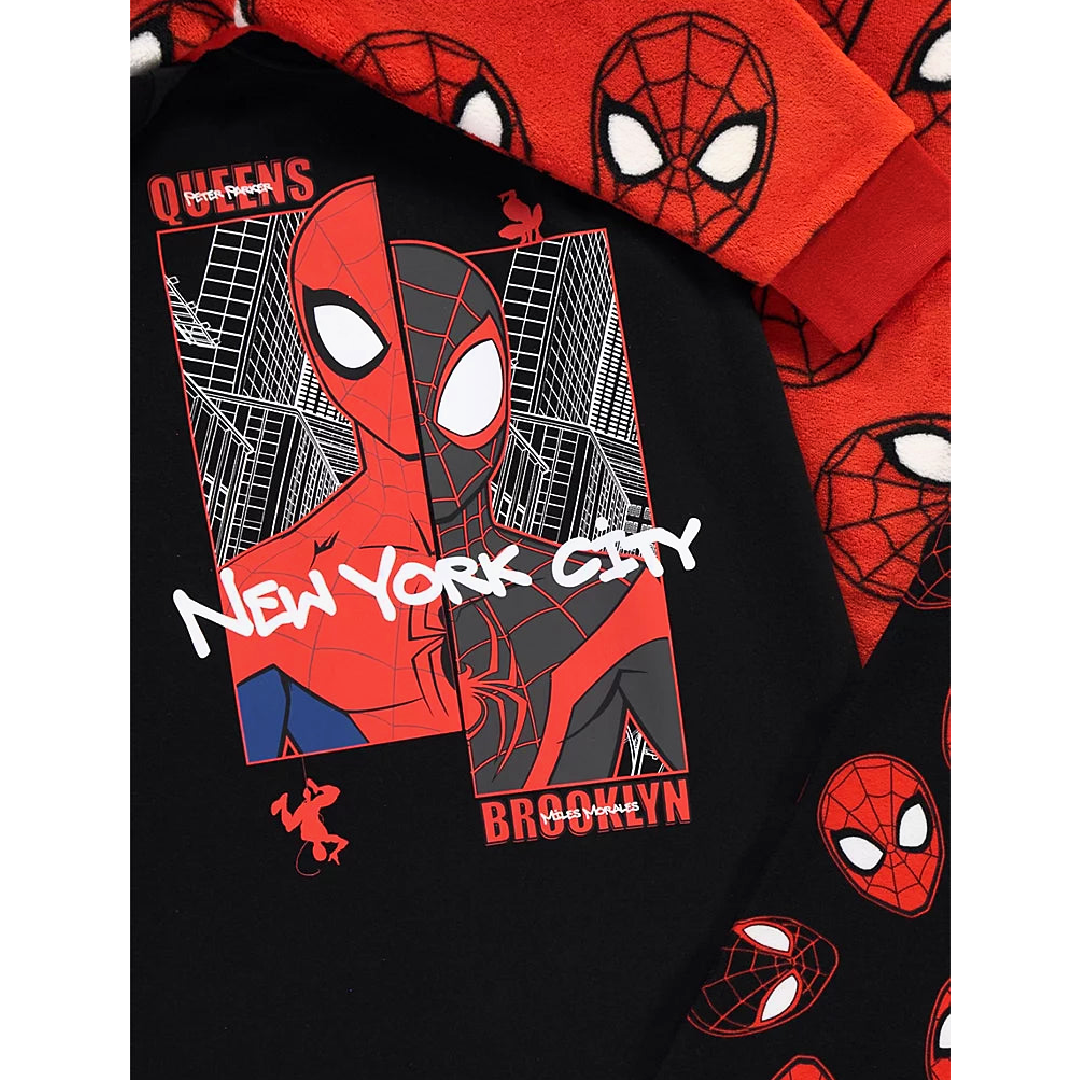 Spiderman | Long Pyjamas & Snuggle Hoodie Set | Little Gecko