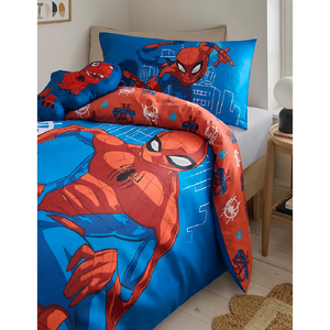 Spiderman | Single Bed Quilt Cover Set - Red/Blue | Little Gecko