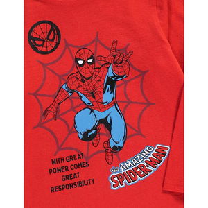Spiderman | Red Long Sleeve T-Shirt | Little Gecko