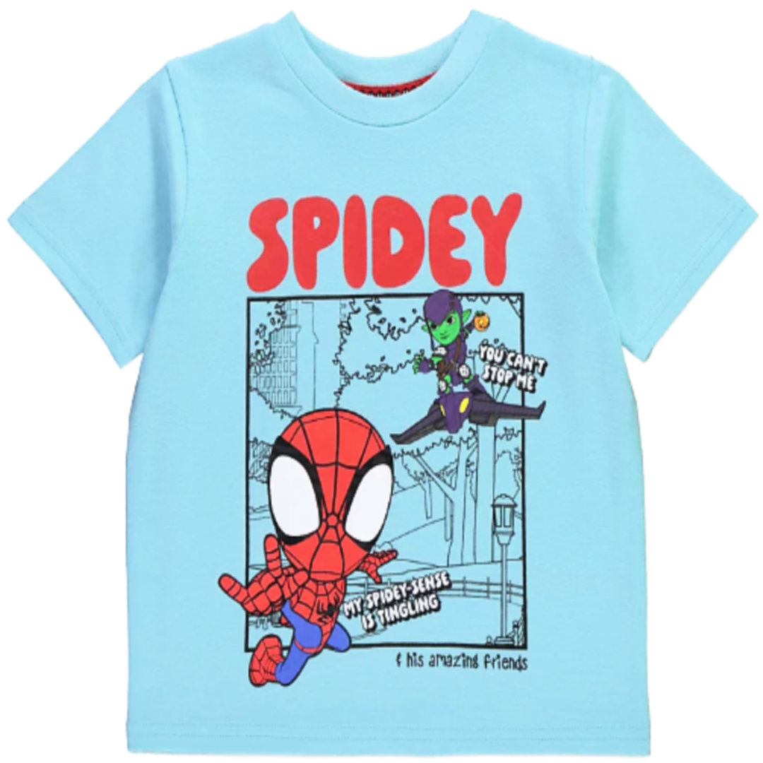 Spiderman | Light Blue T-Shirt | Little Gecko