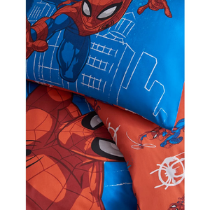 Spiderman | Single Bed Quilt Cover Set - Red/Blue | Little Gecko