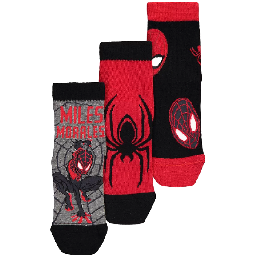 Spiderman | 3 Pack Crew Socks | Little Gecko