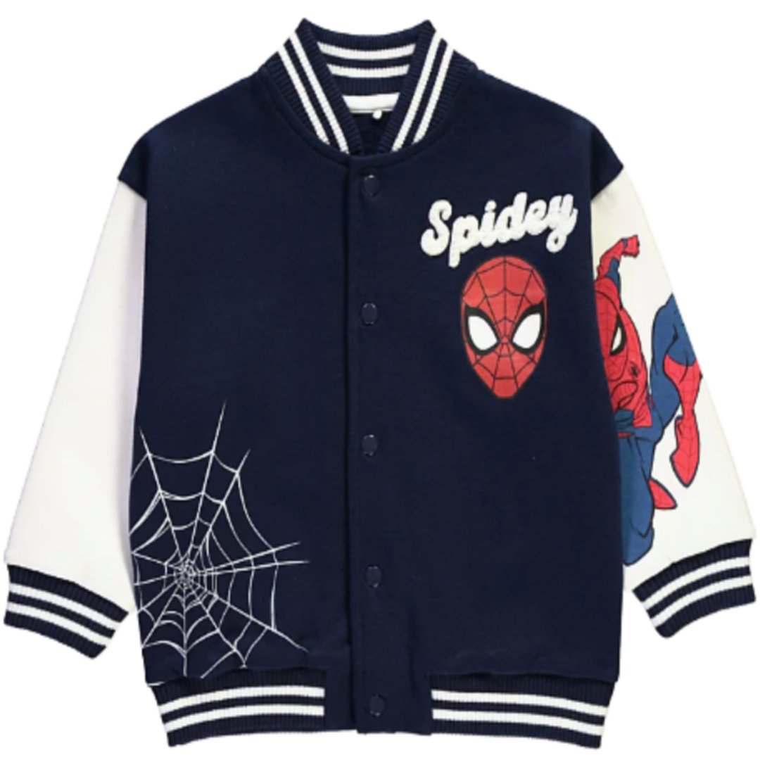 Spiderman | Navy Baseball Jacket | Little Gecko