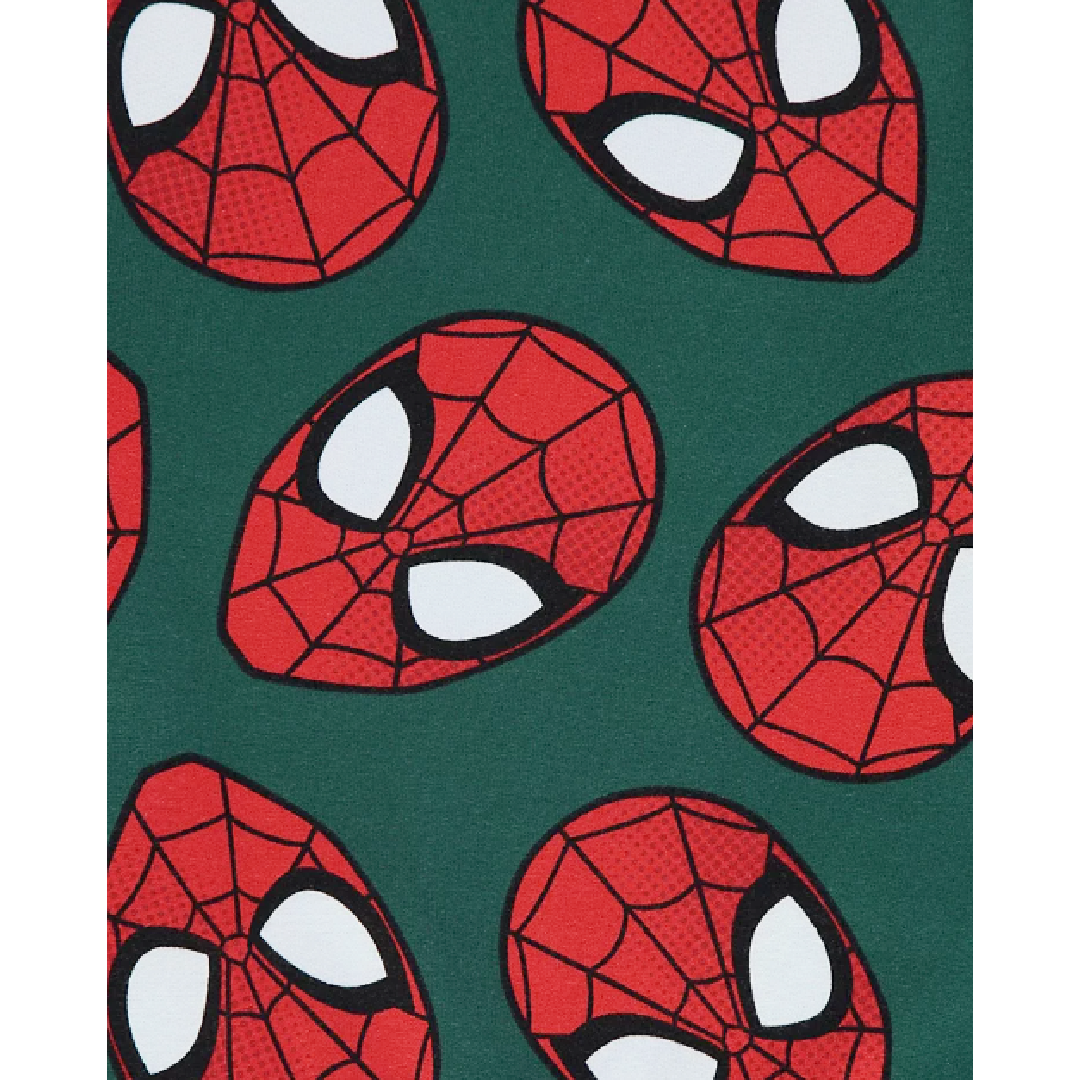 Spiderman | Green All Over Print Sweatshirt | Little Gecko
