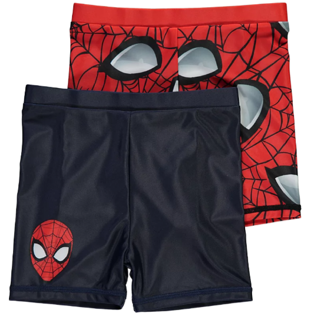 Spiderman | 2pk Black/Red Swim Shorts | Little Gecko