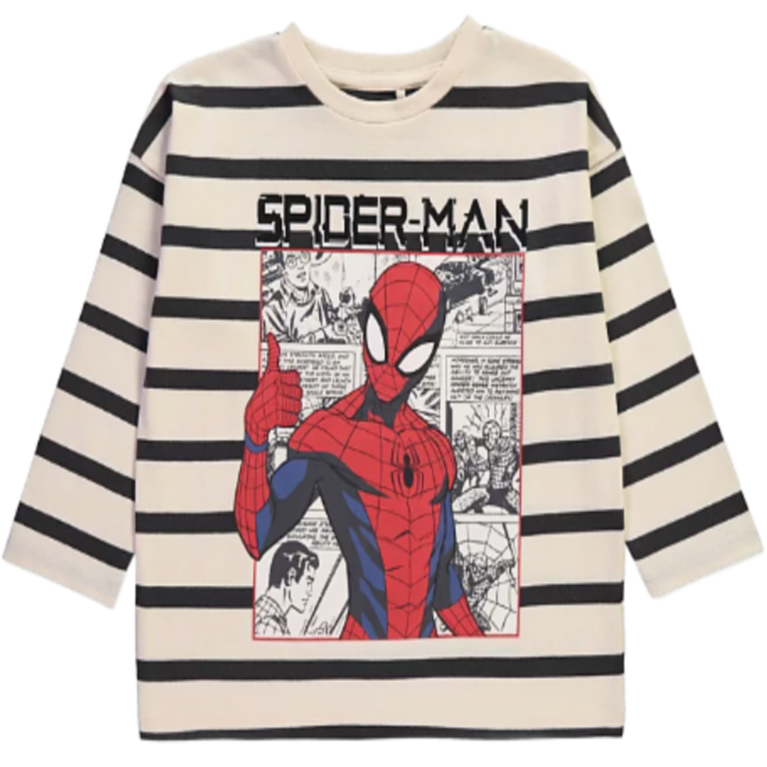 Spiderman | Striped T-Shirt | Little Gecko
