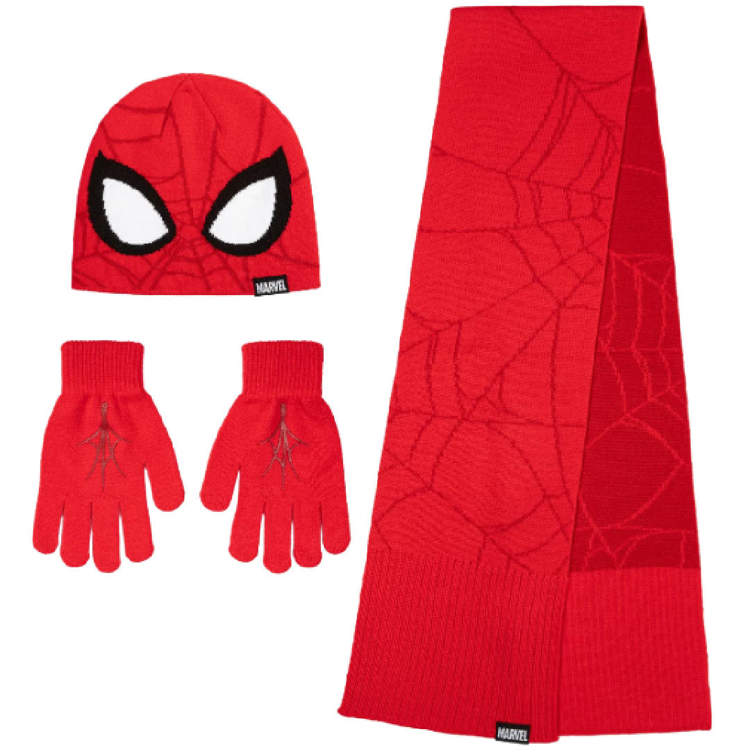 Spiderman | Beanie, Scarf & Gloves Set | Little Gecko