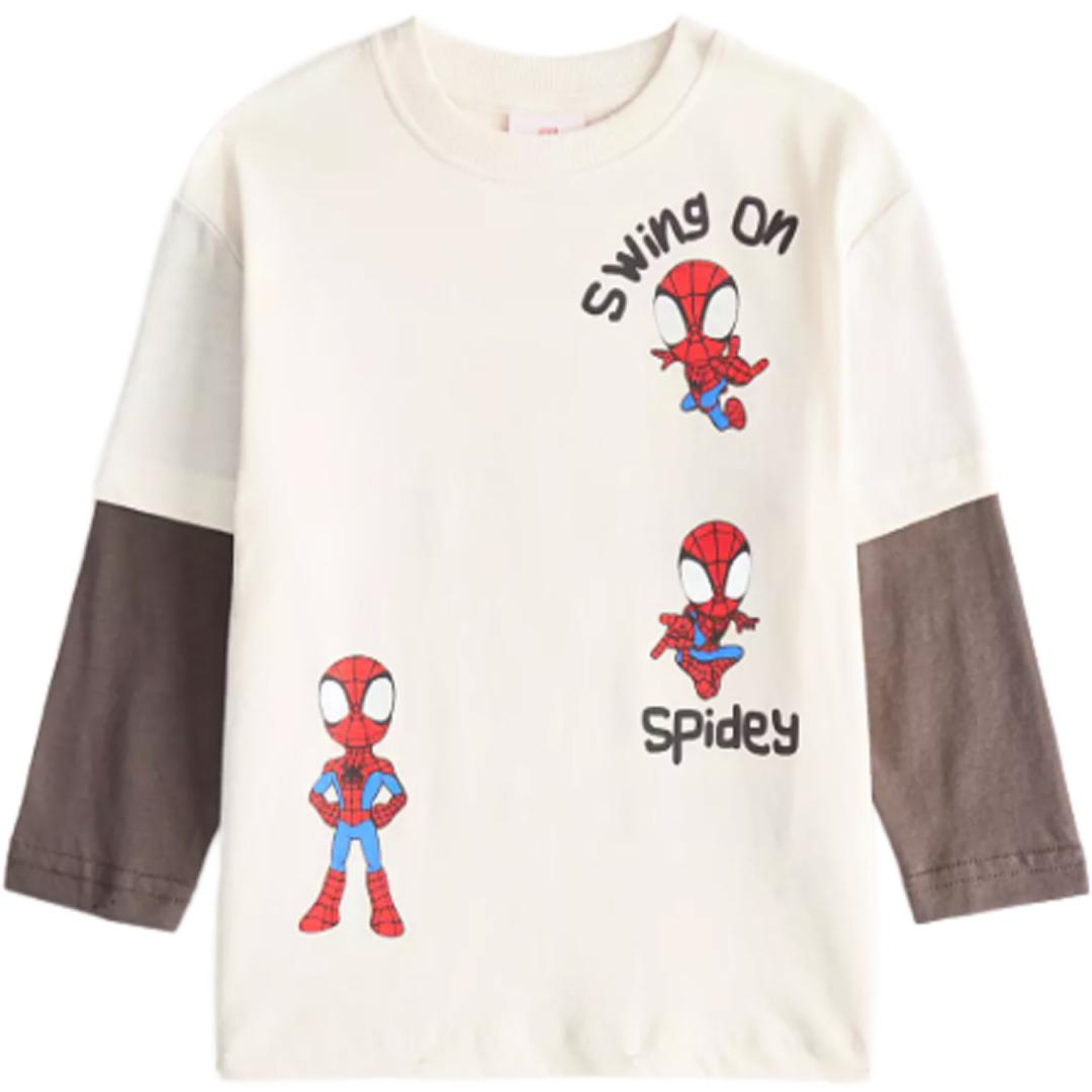 Spiderman | Swing On Long Sleeve T-Shirt | Little Gecko