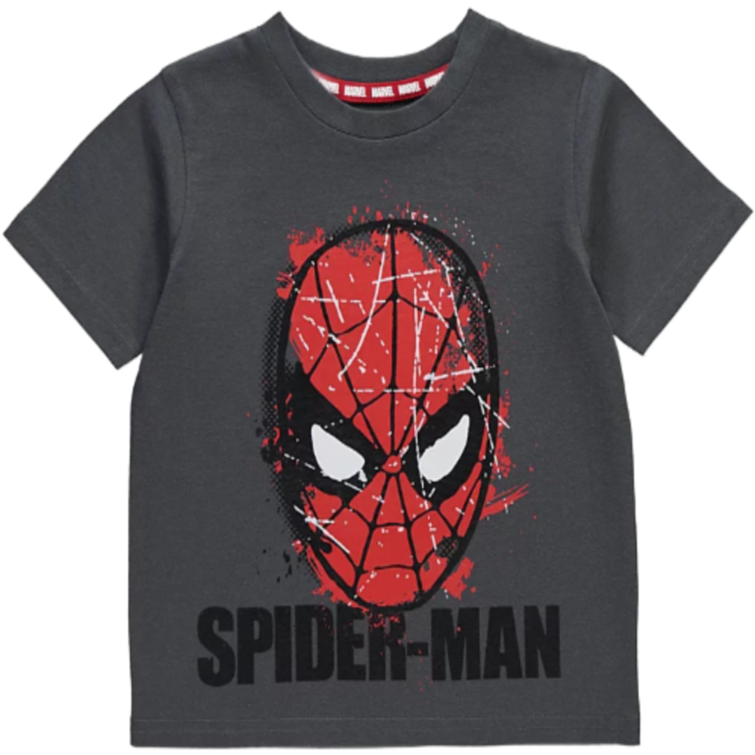 Spiderman | Charcoal T-Shirt | Little Gecko