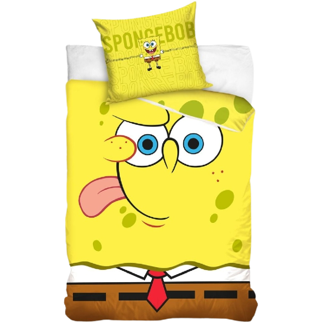 SpongeBob SquarePants | Face Single Bed Quilt Cover Set | Little Gecko