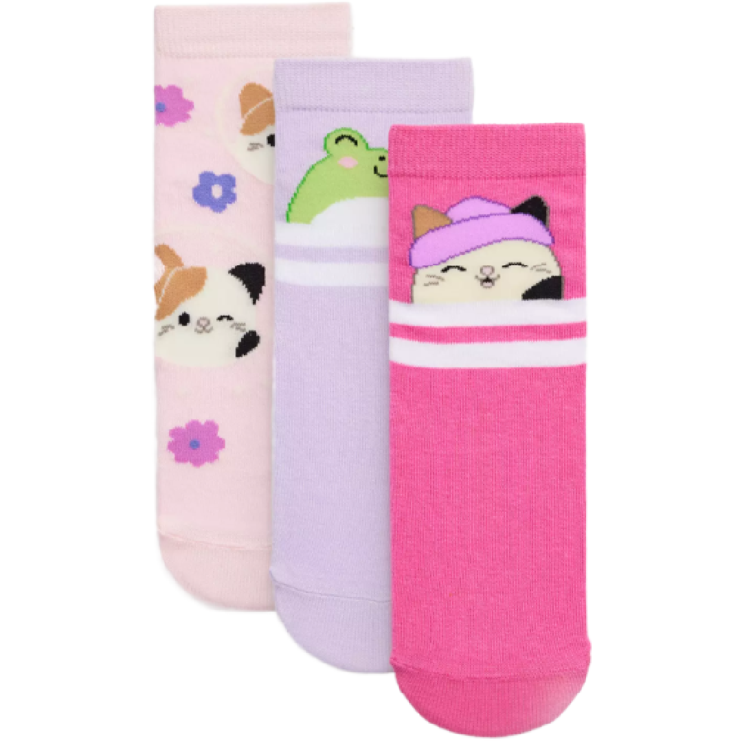 Squishmallows | 3pk Socks | Little Gecko