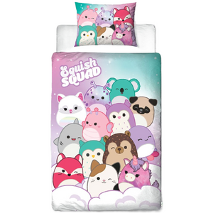 Squishmallows | Single Bed Quilt Cover Set - Squish Squad | Little Gecko