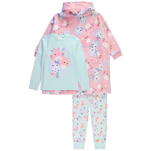 Squishmallows | Long Pyjamas & Snuggle Hoodie Set | Little Gecko