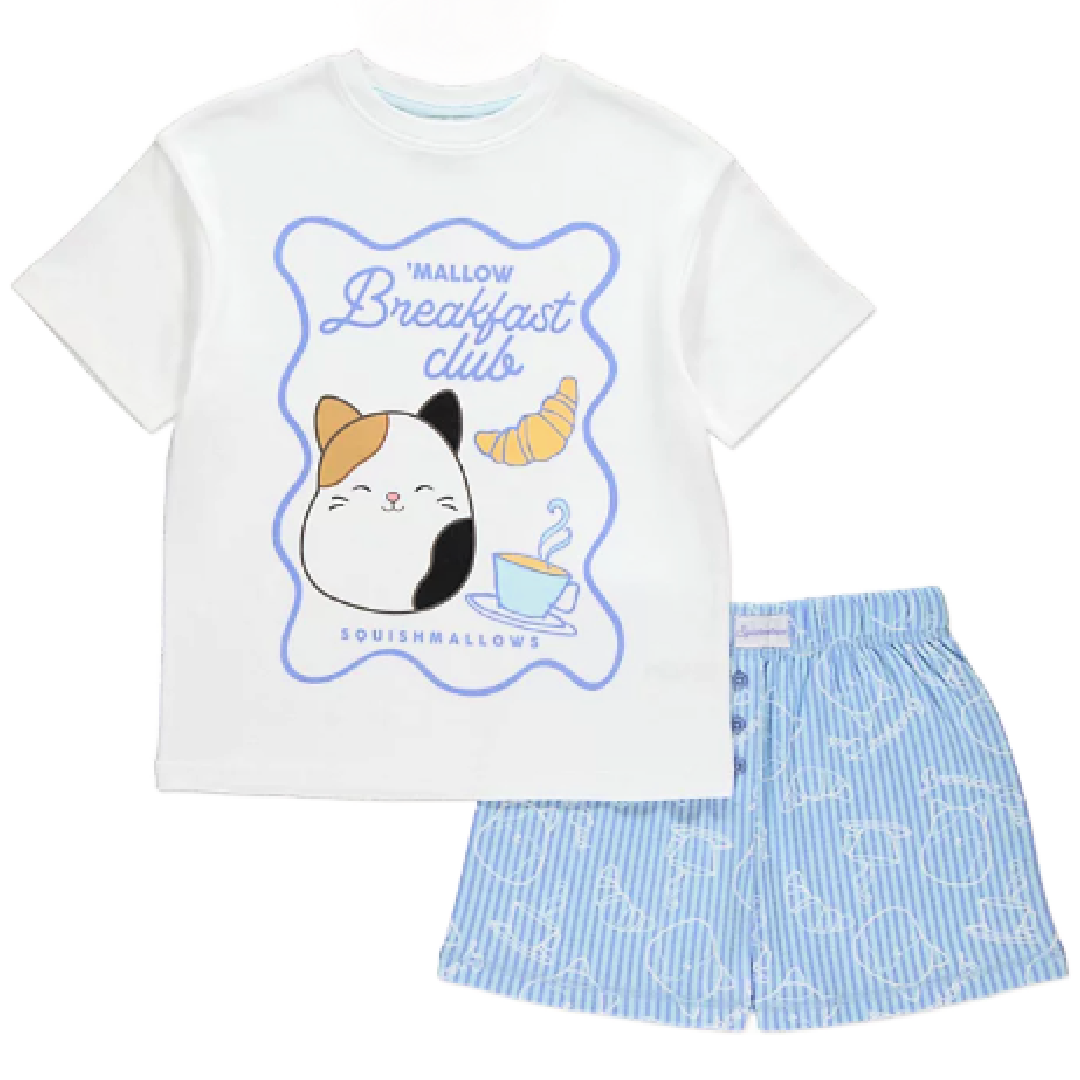 SQUISHMALLOWS Breakfast Club Shortie Pyjama Set
