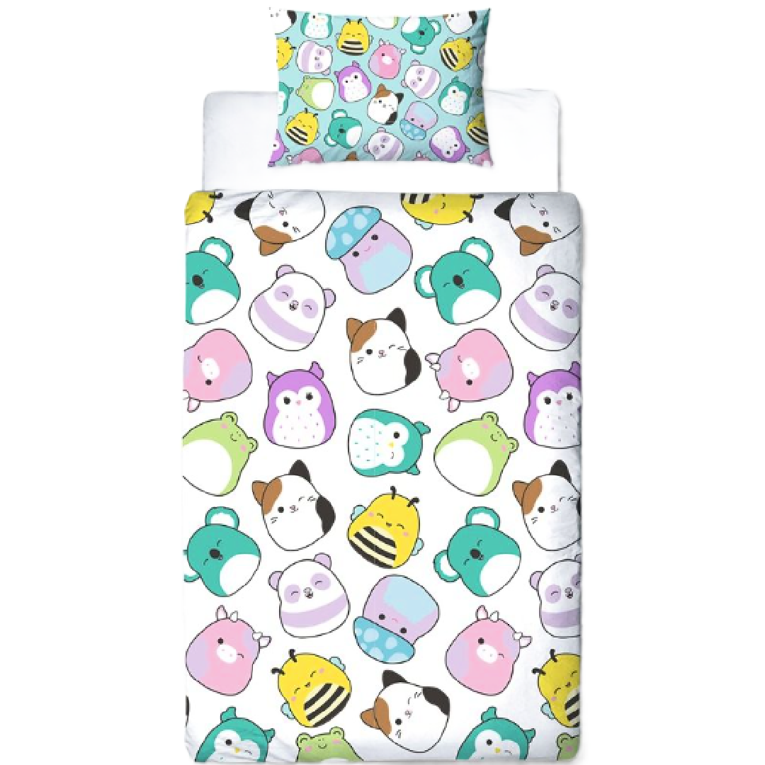 Squishmallows | Happy Single Bed Quilt Cover Set | Little Gecko