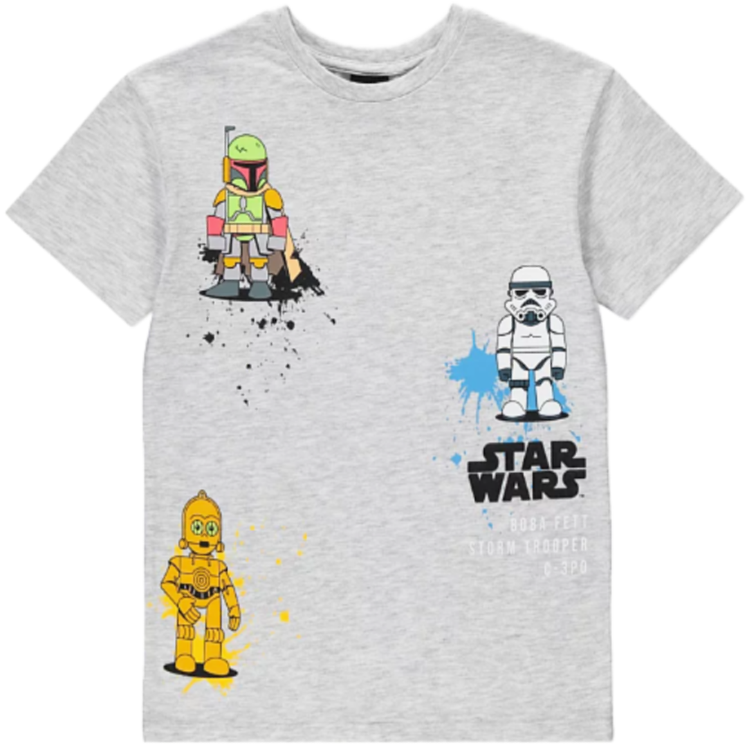 Star Wars | Grey T-Shirt | Little Gecko