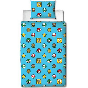 Super Mario | Continue Single Bed Quilt Cover Set | Little Gecko
