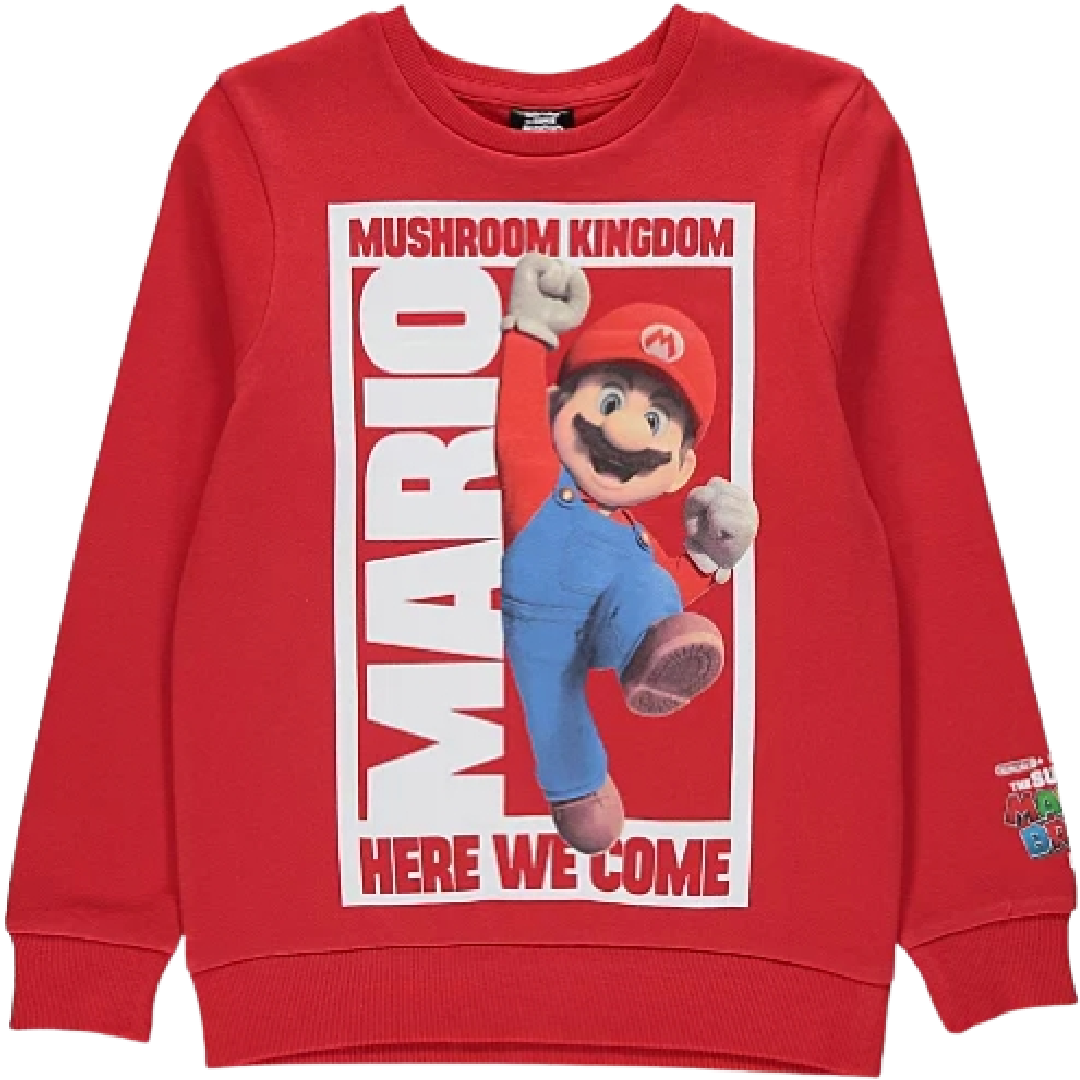 Super Mario | Red Here We Come Sweatshirt | Little Gecko