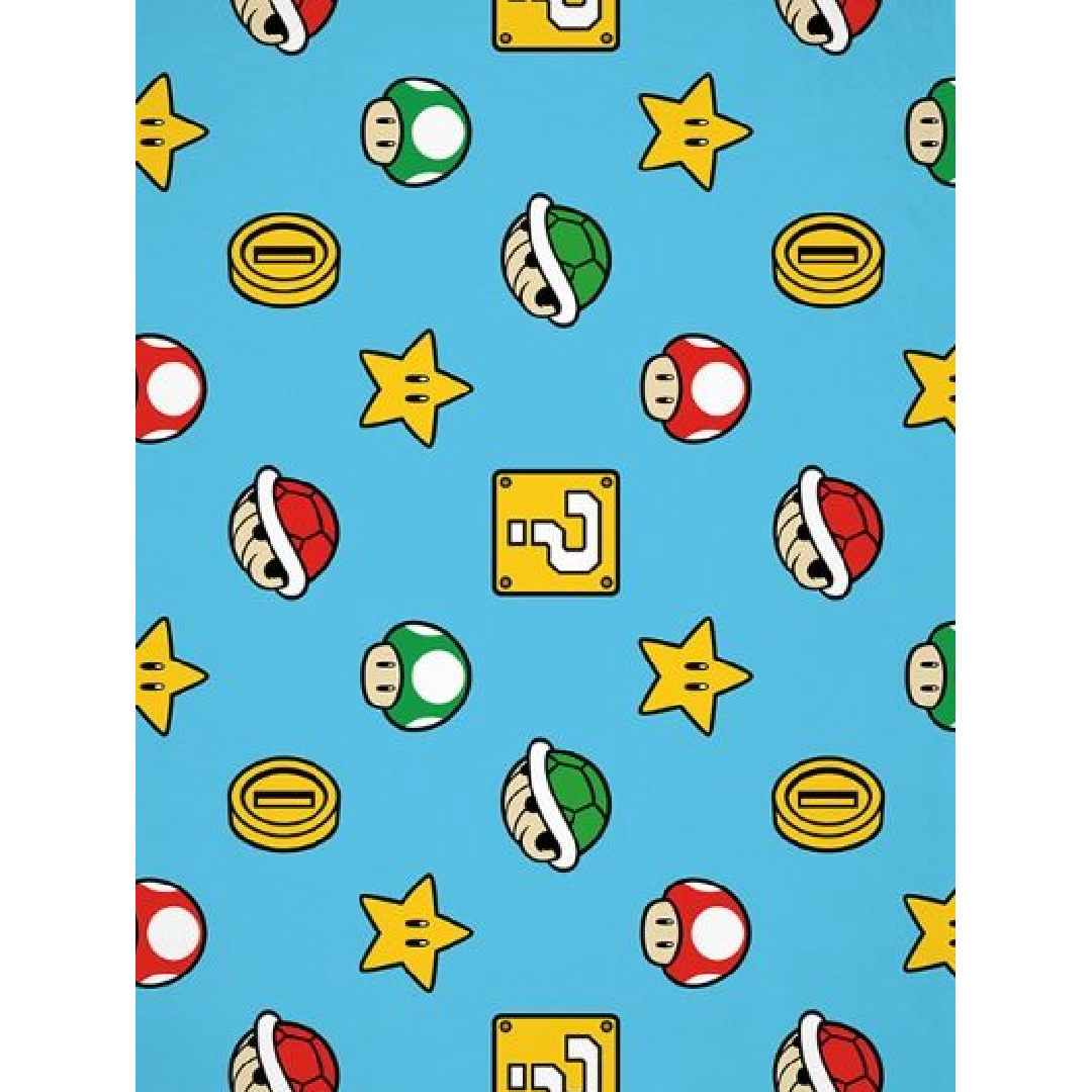 Super Mario | Continue Coral Fleece Blanket | Little Gecko