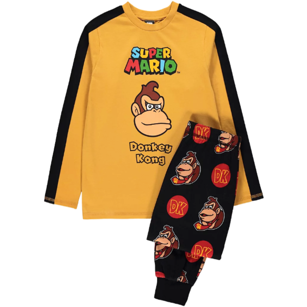 Super Mario | Yellow Donkey Kong Pyjamas | Little Gecko