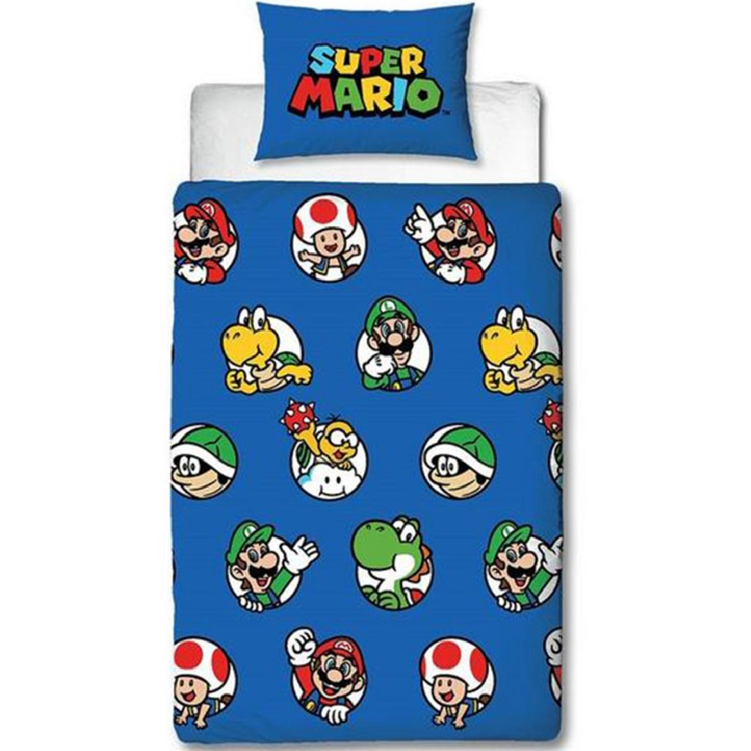 Super Mario | Continue Single Bed Quilt Cover Set | Little Gecko
