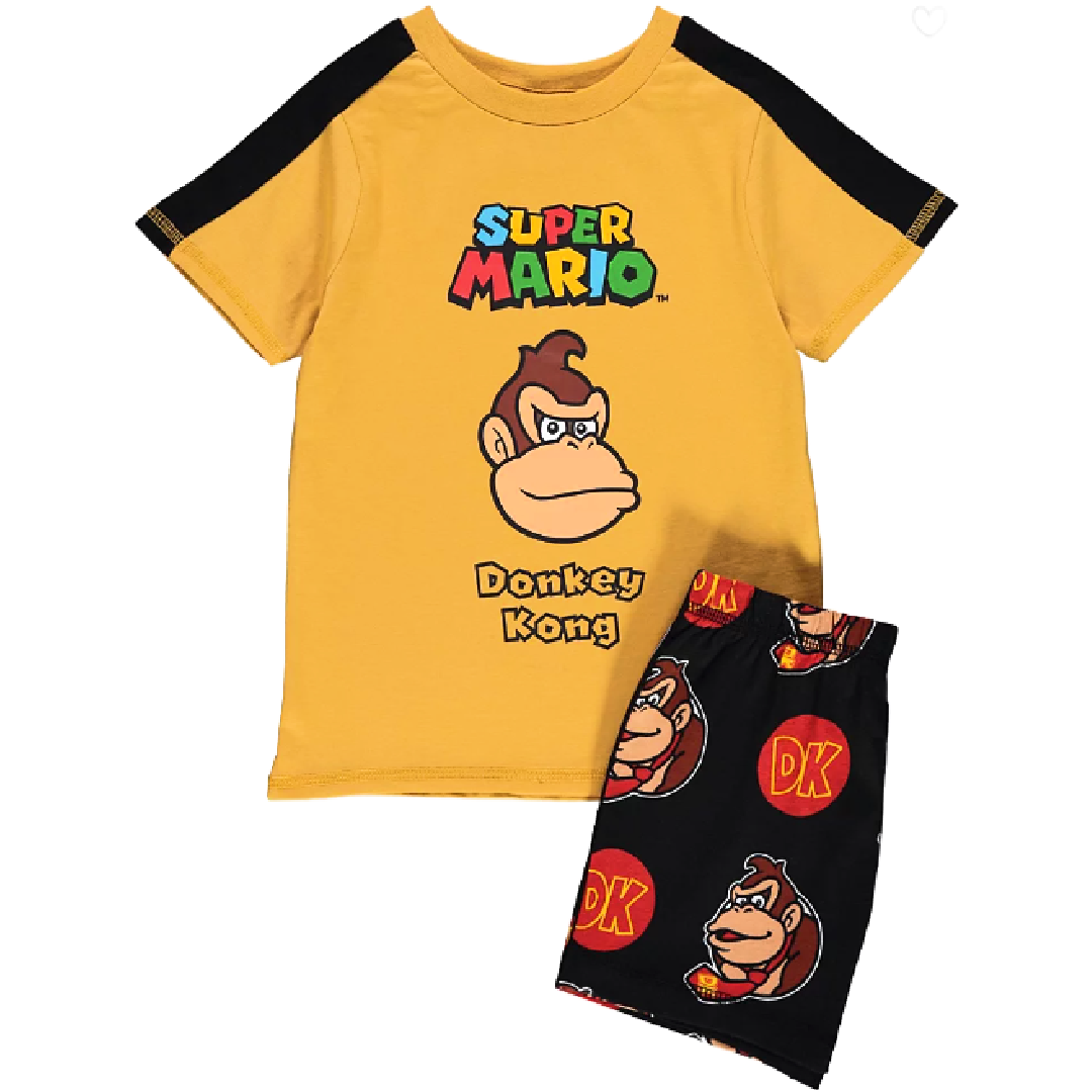 Super Mario | Donkey Kong Shortie Pyjamas | Little Gecko