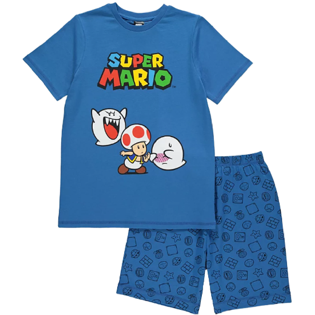 SUPER MARIO Blue Toad Pyjama Set