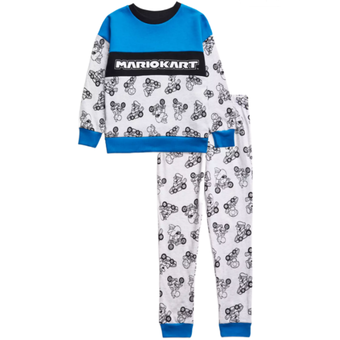 Super Mario | Blue/Grey Pyjama Set | Little Gecko
