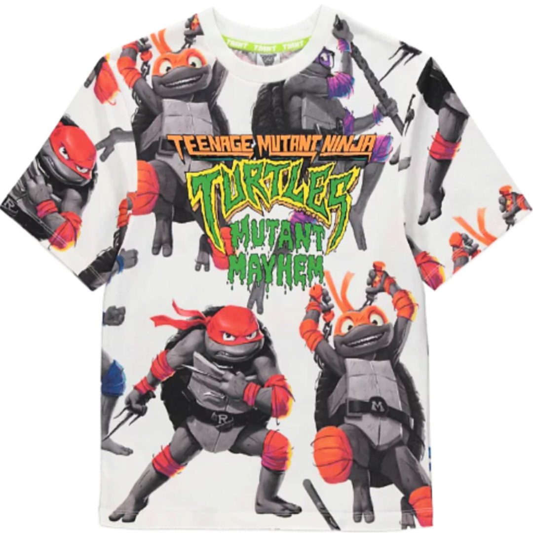 Teenage Mutant Ninja Turtles | White T-Shirt | Little Gecko