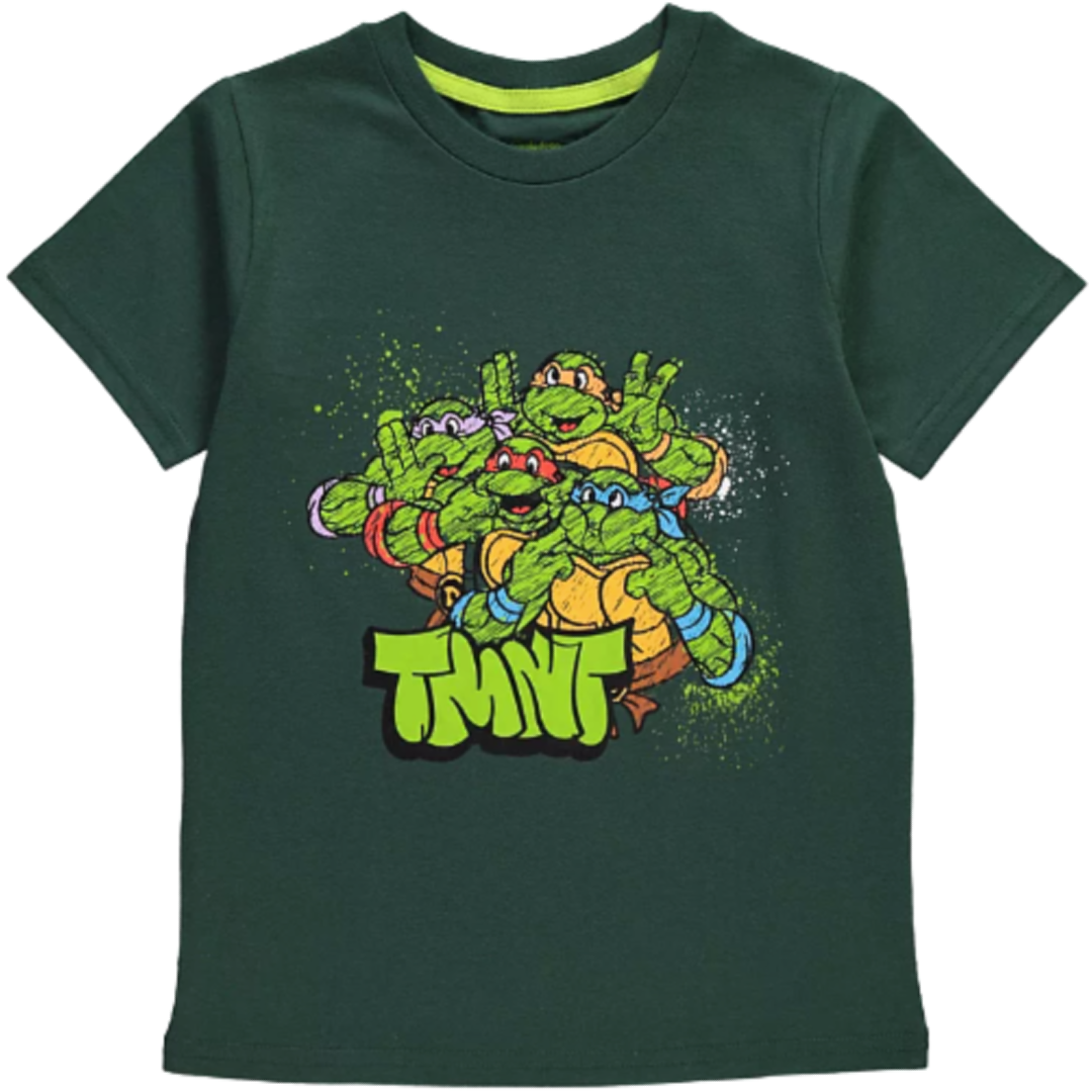 Teenage Mutant Ninja Turtles | Dark Green T-Shirt | Little Gecko