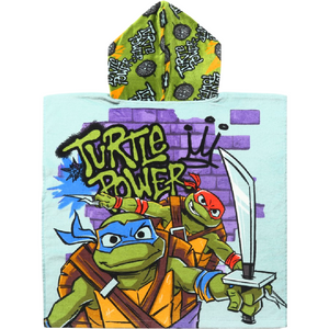 Teenage Mutant Ninja Turtles | Hooded Towel - Turtle Power | Little Gecko