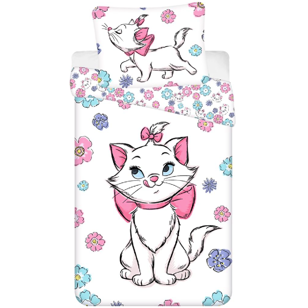 The Aristocats | Marie Floral Single Bed Quilt Cover Set | Little Gecko