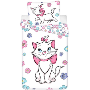 The Aristocats | Marie Floral Single Bed Quilt Cover Set | Little Gecko
