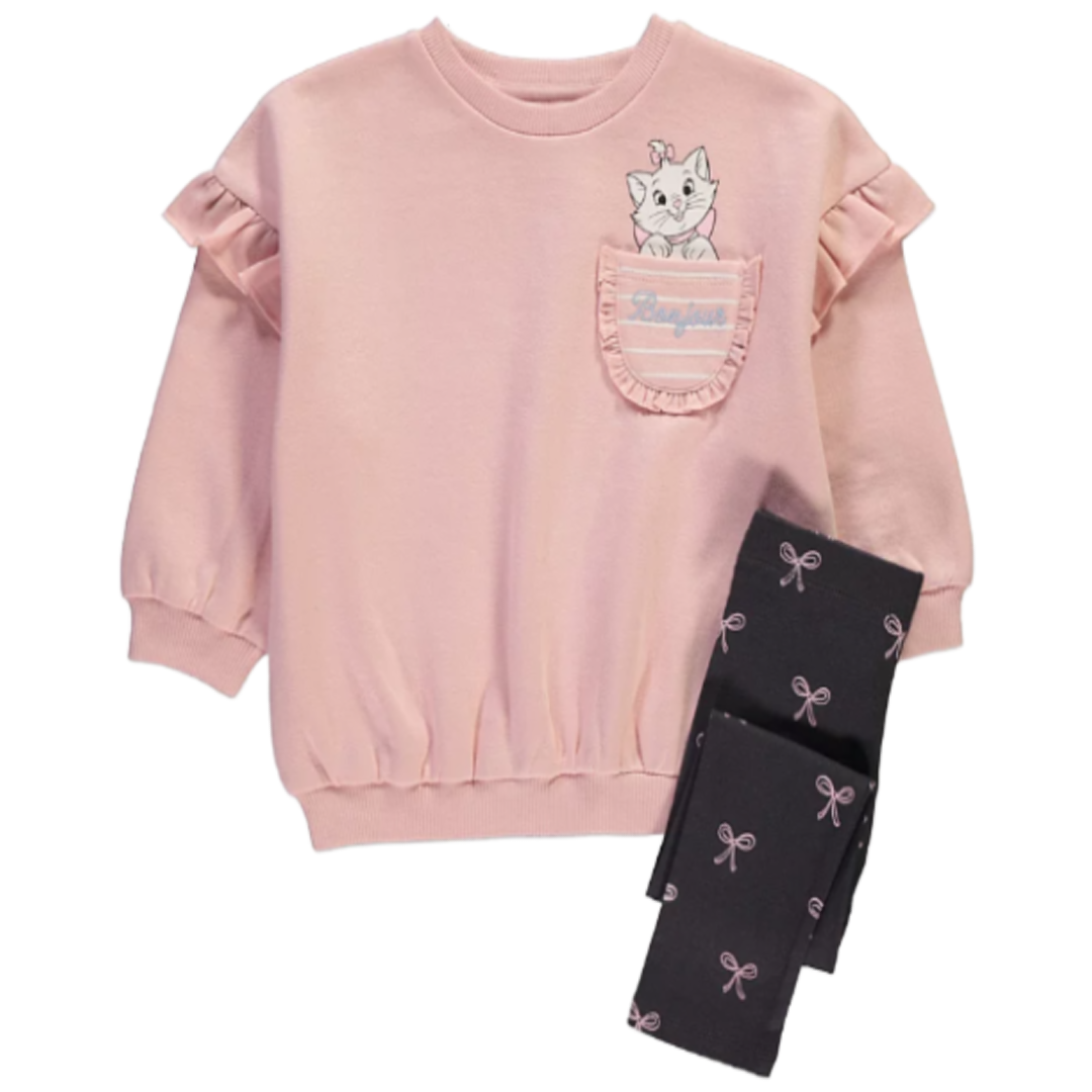 The Aristocats | Pink Marie Sweatshirt & Leggings Set | Little Gecko