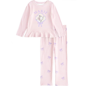 The Aristocats | Pink Stripe Pyjama Set | Little Gecko