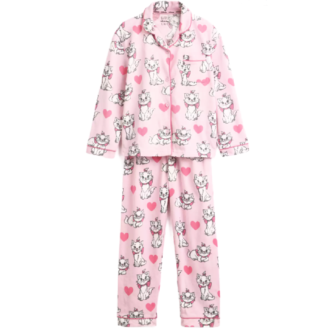 The Aristocats | Pink Marie Button Up Pyjama Set | Little Gecko